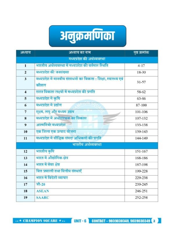 Economy of India and Madhya Pradesh